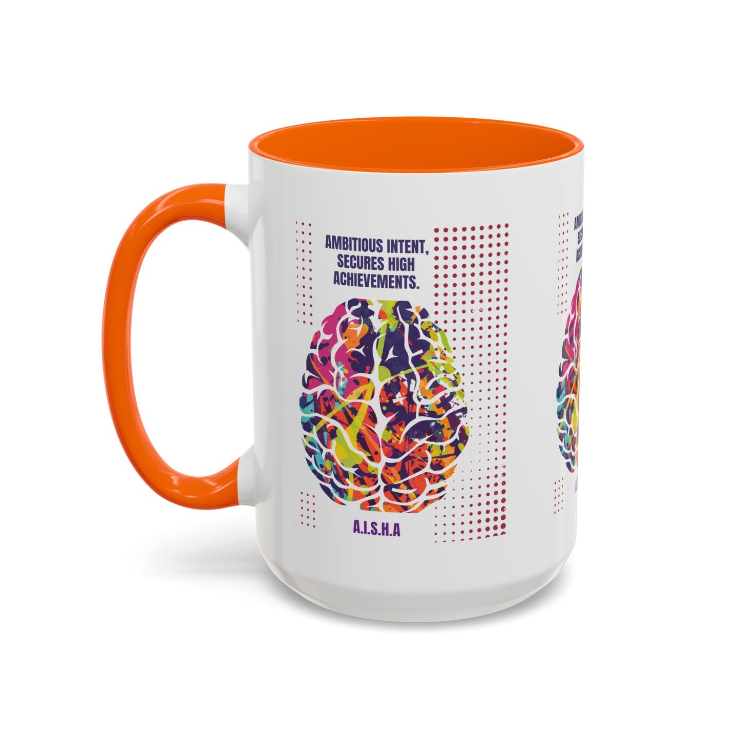 Personalized Initial Brain Accent Coffee Mug