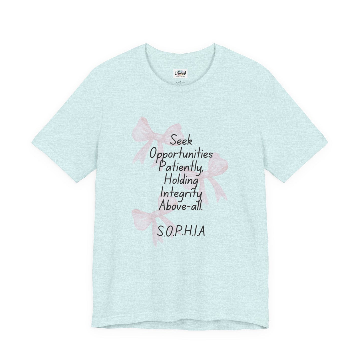 Personalized Pink Bow Graphic Tee