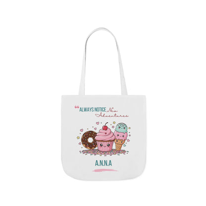Personalized Initial Quote Sweet Treat Canvas Tote Custom Name