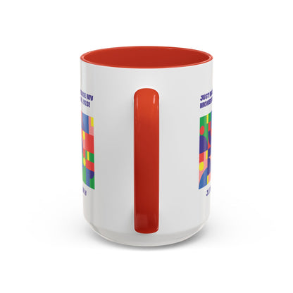 Personalized Initial Colorful Momentum Accent Coffee Mug