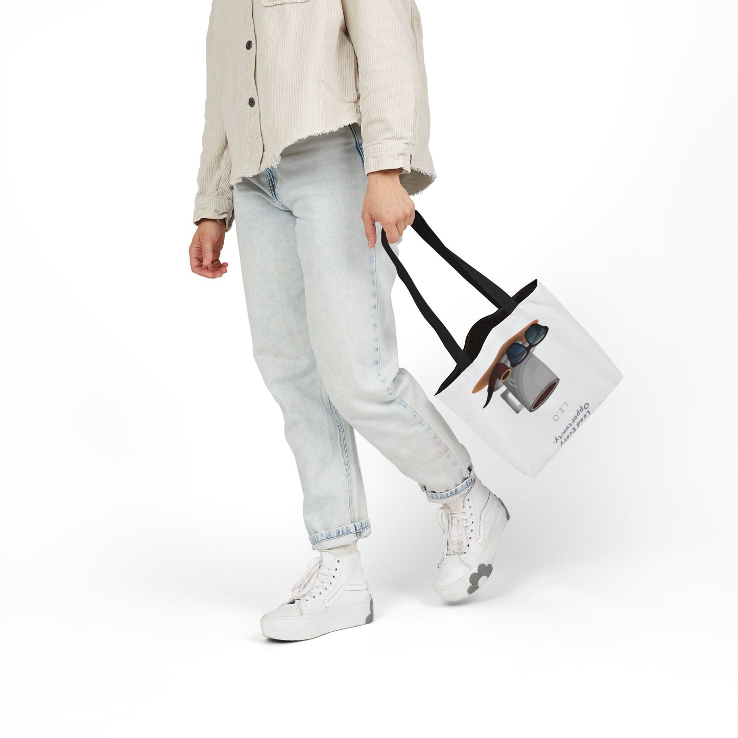 Personalized Initial Quote Sunglasses and Coffee Canvas Tote Custom Name