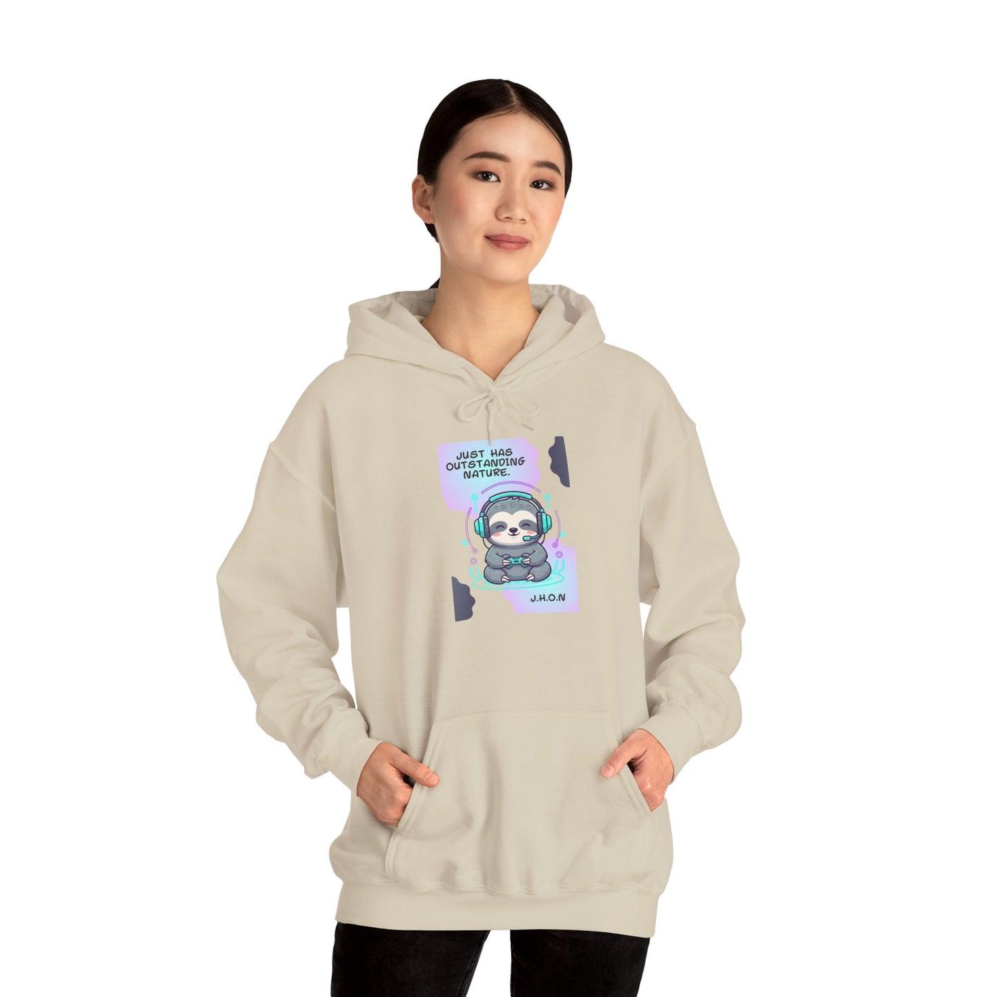 Personalized Sloth Gamer Hooded Sweatshirt