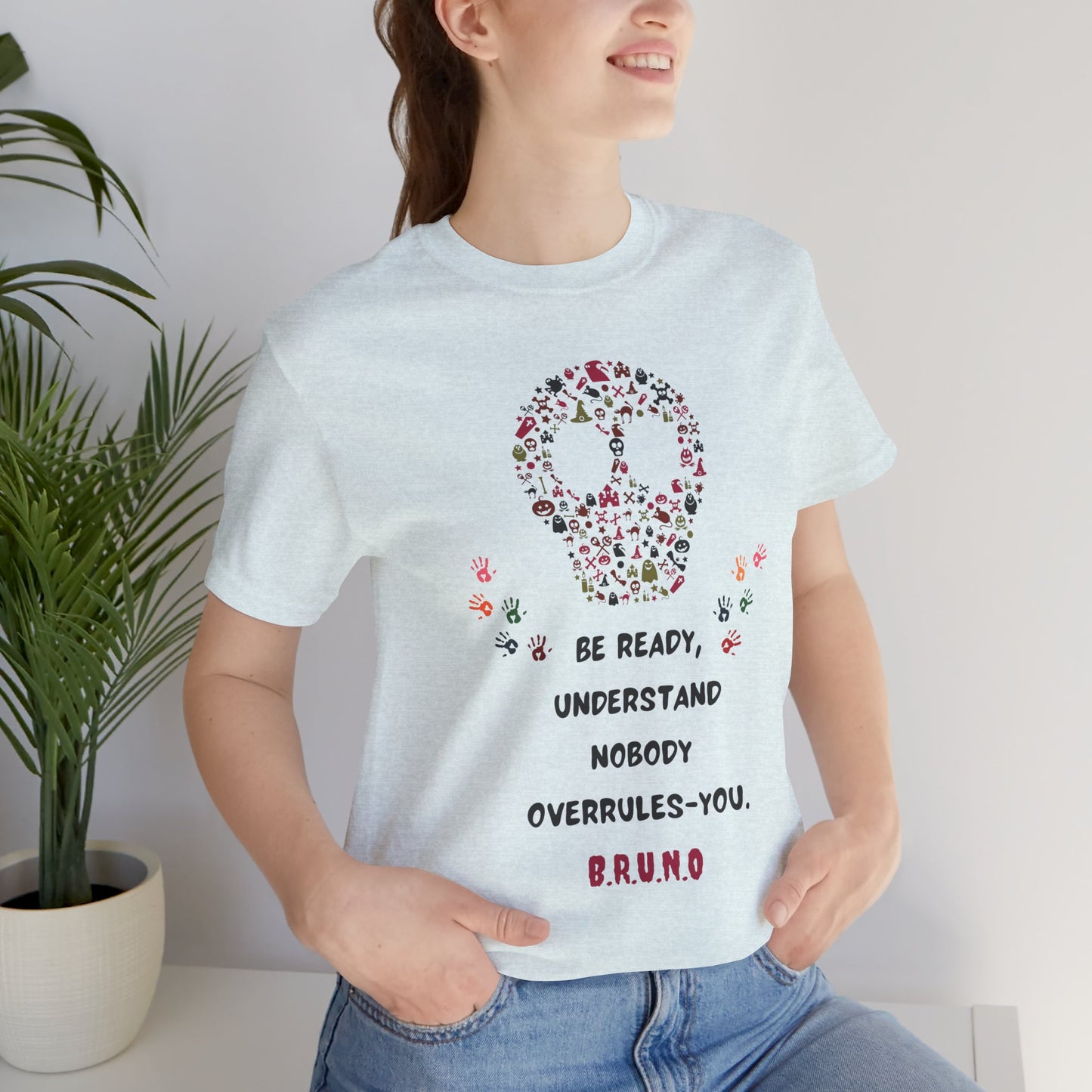Personalized Peace Floral  and Skull Tee