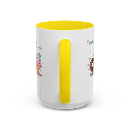 Personalized Initial Sweet Treat Accent Coffee Mug