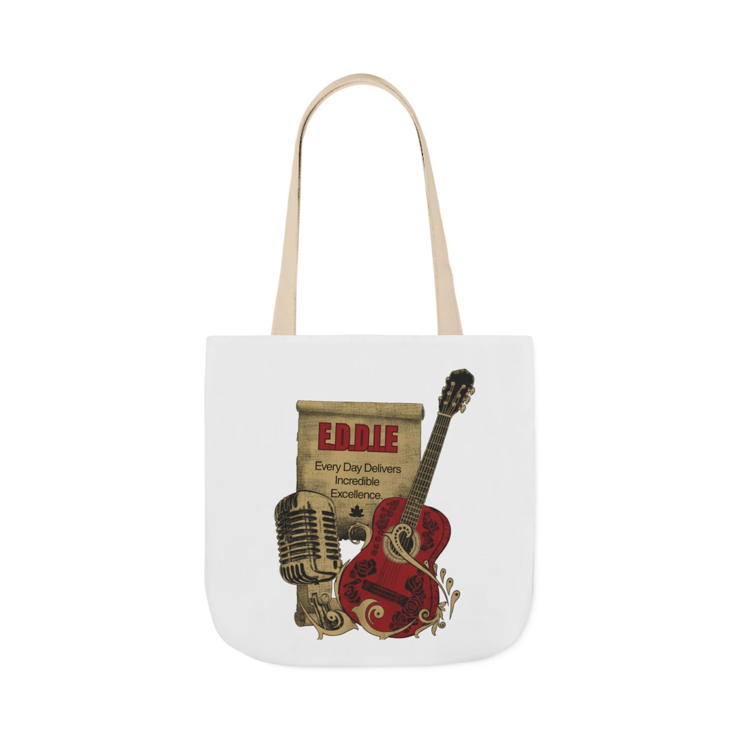 Personalized Initial Quote Guitar Canvas Tote Custom Name