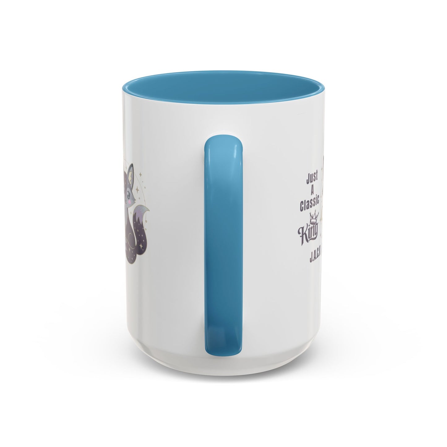 Personalized Initial Fox King Accent Coffee Mug