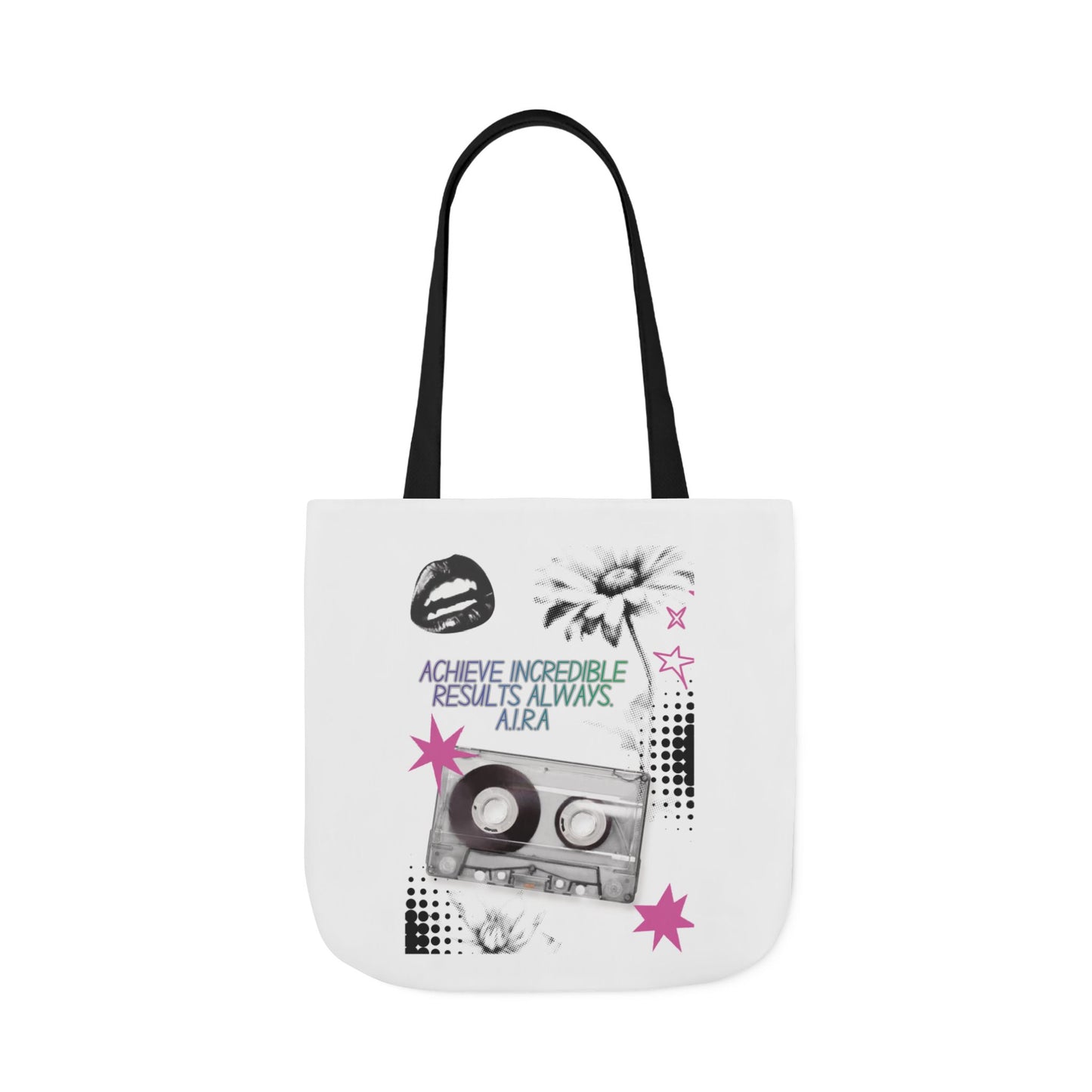 Personalized Initial Quote Cassette Vibes Canvas Tote Custom Name