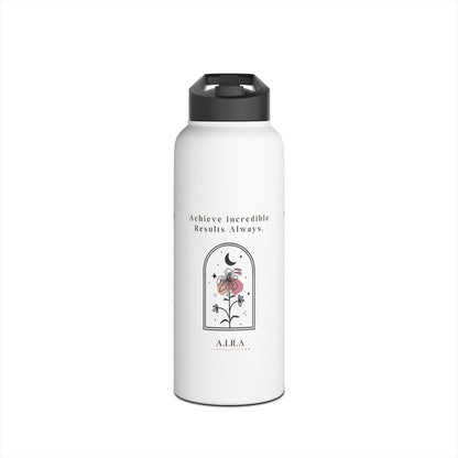 Personalized Initial Quote Floral Moon Stainless Steel Water Bottle
