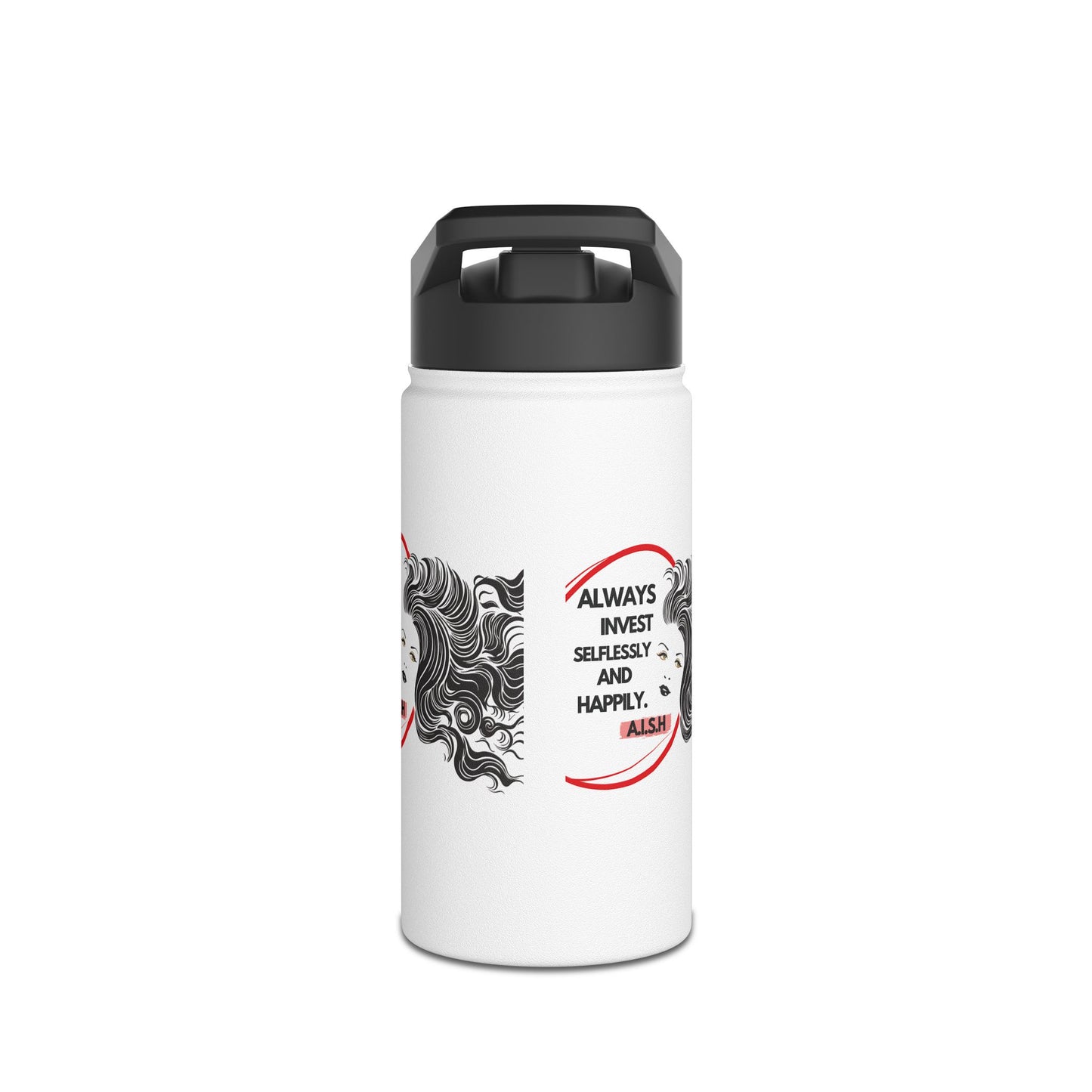 Personalized Initial Quote Inspirational Girl Stainless Steel Water Bottle