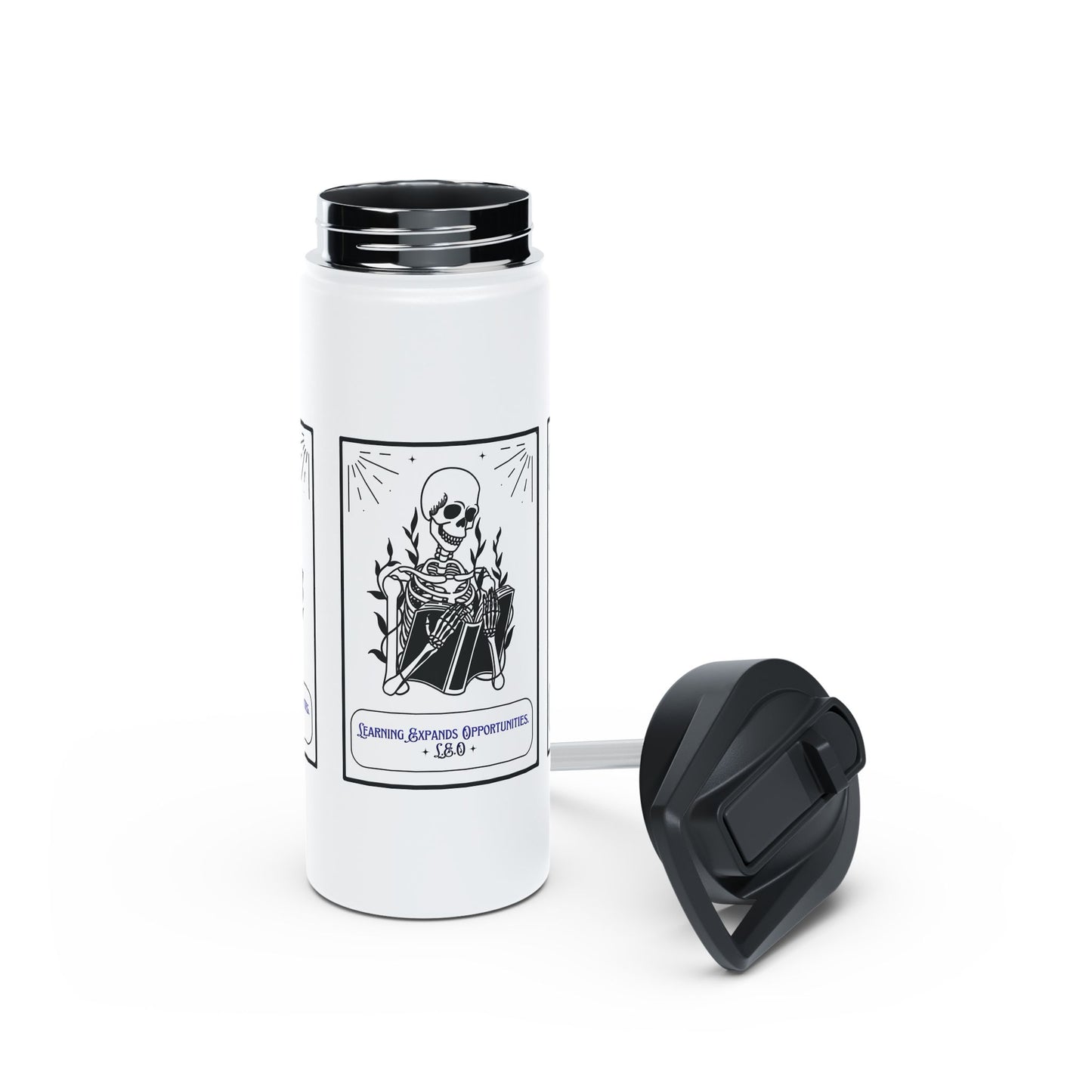 Personalized Initial Quote Skeleton Stainless Steel Water Bottle