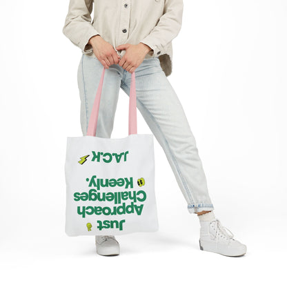 Personalized Initial Quote Simple Message Canvas Tote Custom Name