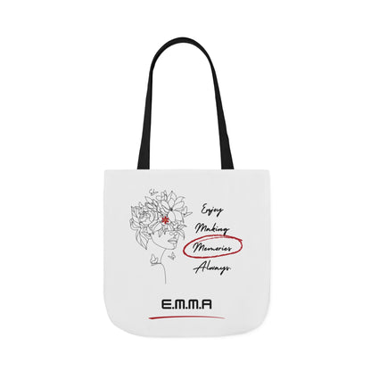 Personalized Initial Quote Floral Girl Canvas Tote Custom Name