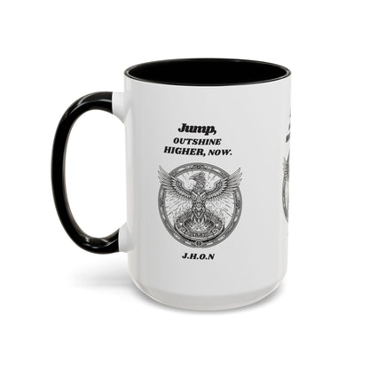 Personalized Eagle Circle Accent Coffee Mug