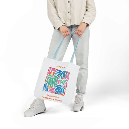 Personalized Initial Quote Colorful Momentum Canvas Tote Custom Name