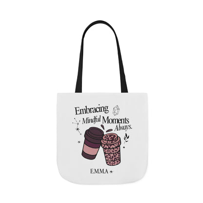 Personalized Initial Quote Coffee Cup Canvas Tote Custom Name