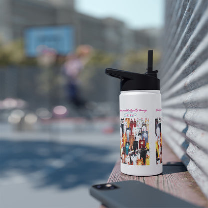 Personalized Initial Quote Cat Collage Stainless Steel Water Bottle