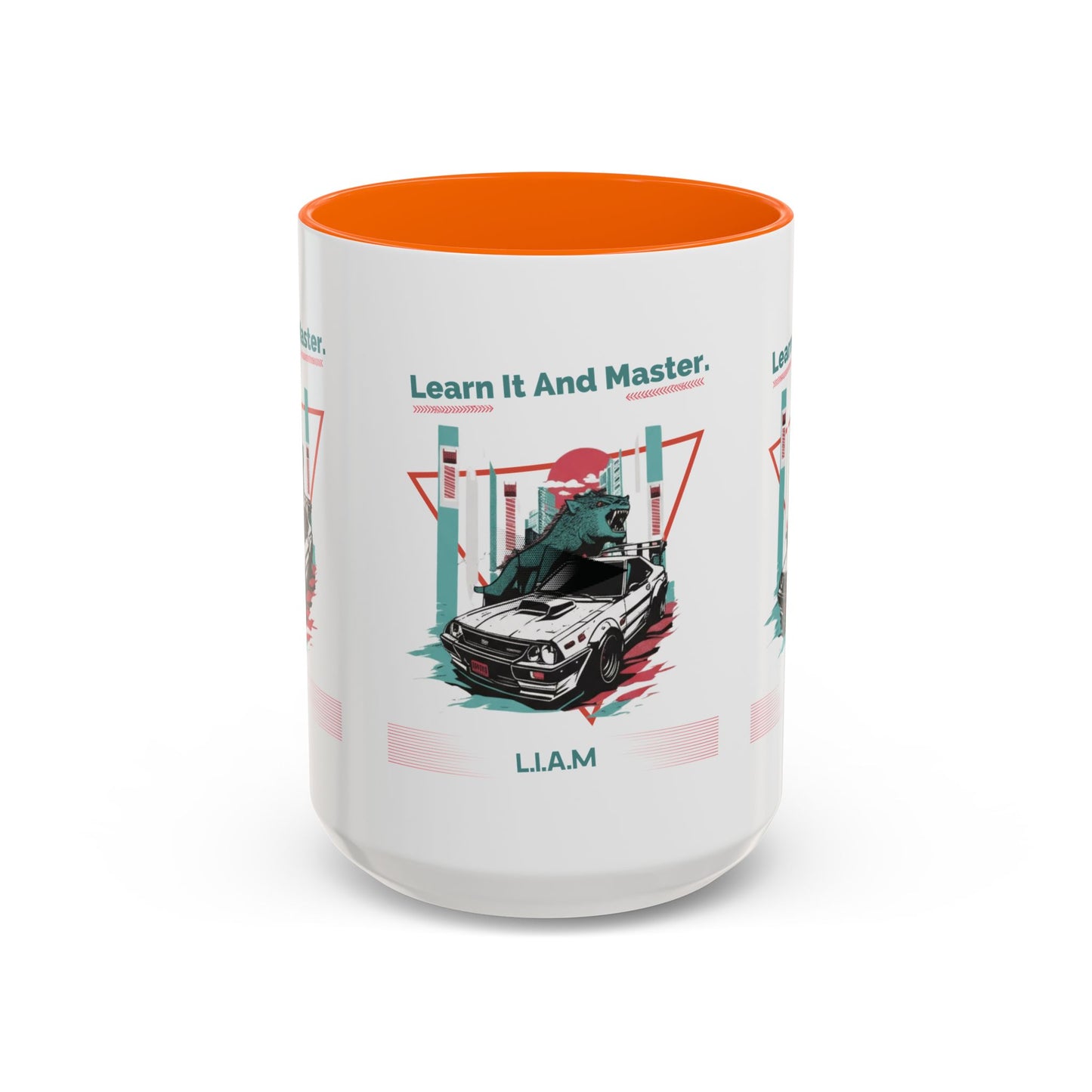 Personalized Retro Racing Accent Coffee Mug