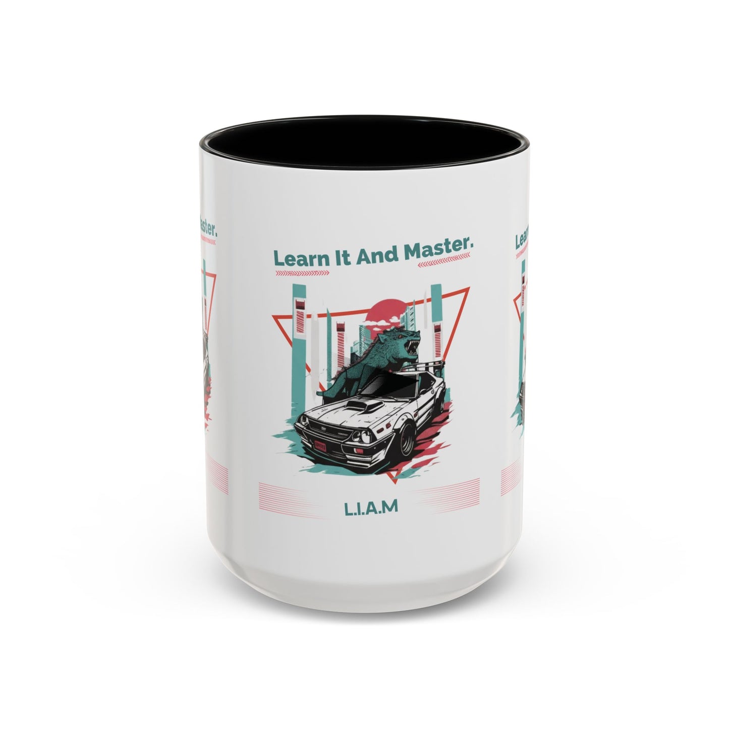 Personalized Retro Racing Accent Coffee Mug