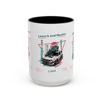 Personalized Retro Racing Accent Coffee Mug