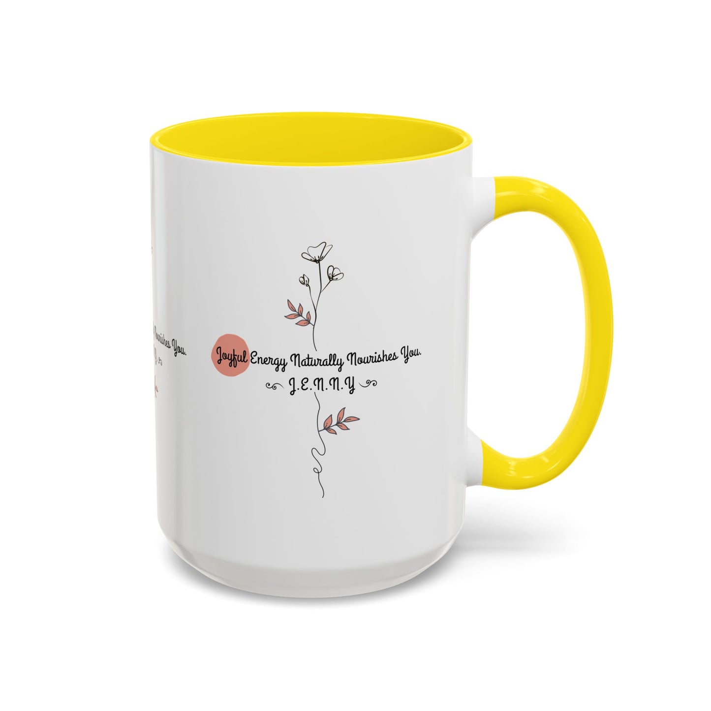 Personalized Initial Floral Minimalist Accent Coffee Mug