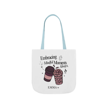 Personalized Initial Quote Coffee Cup Canvas Tote Custom Name