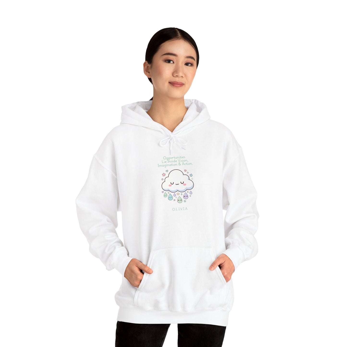 Personalized Cute Kawaii Cloud Hooded Sweatshirt