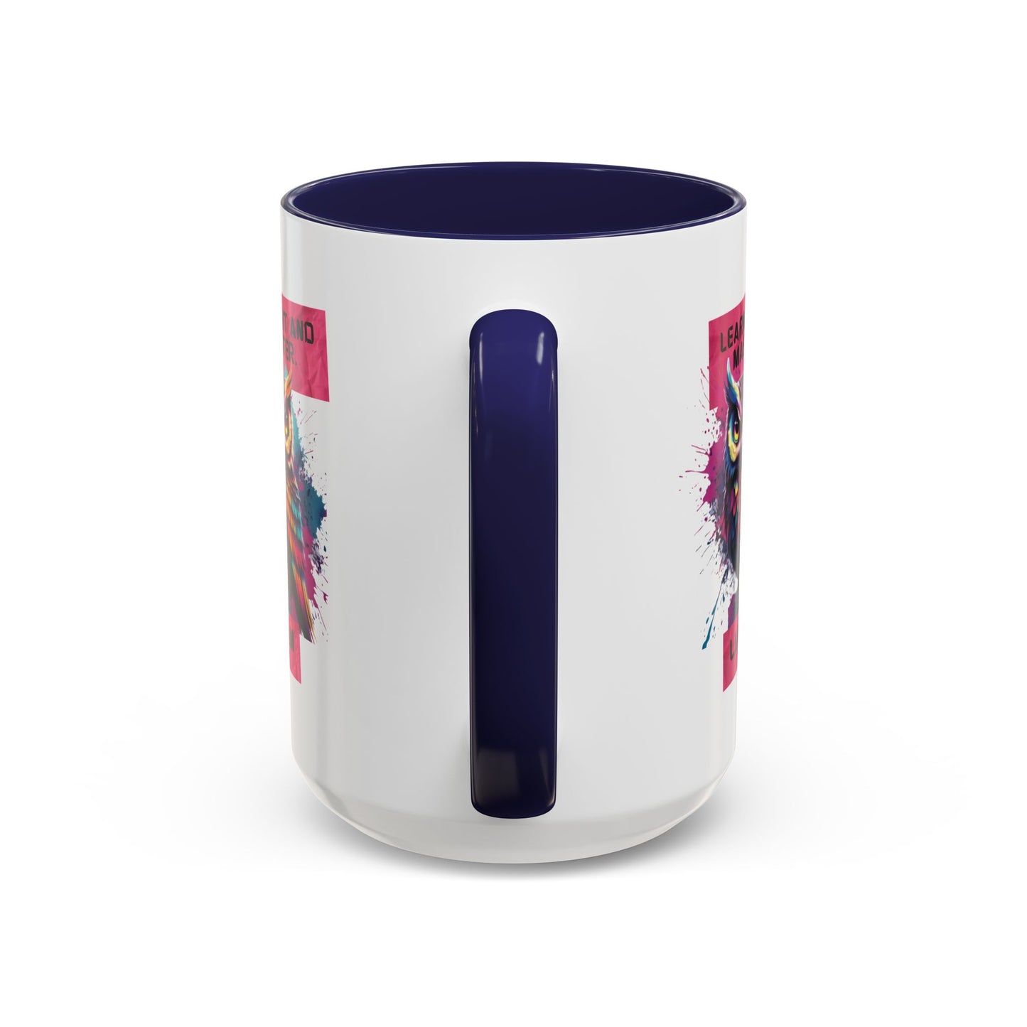 Personalized Initial Owl Accent Coffee Mug
