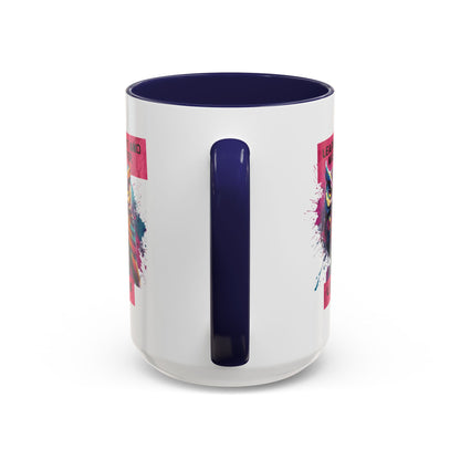 Personalized Initial Owl Accent Coffee Mug