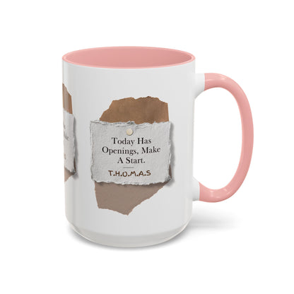 Personalized Torn Paper Note Accent Coffee Mug