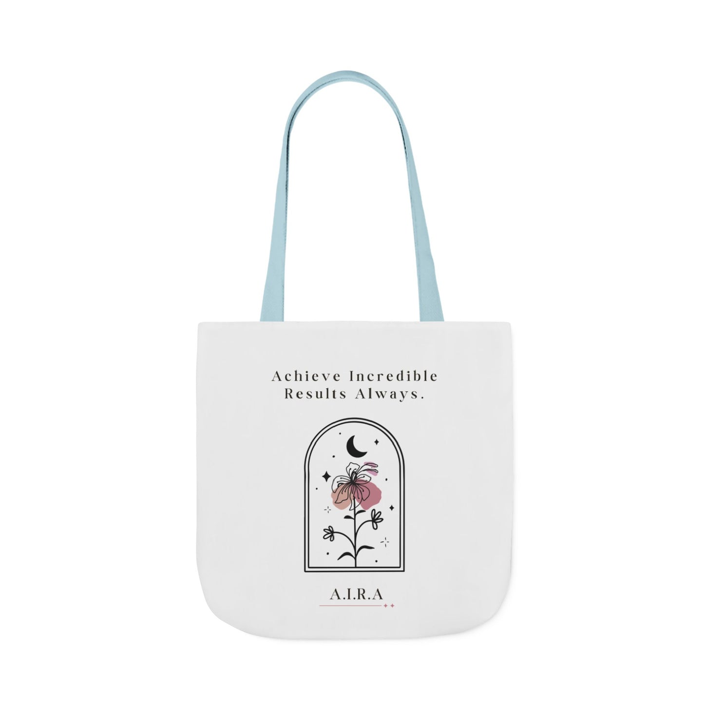 Personalized Initial Quote Floral Moon Canvas Tote Custom Name