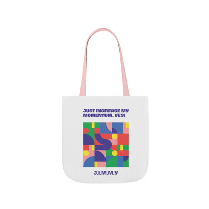 Personalized Initial Quote Colorful Momentum Canvas Tote Custom Name