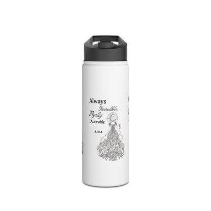 Personalized Initial Quote Girl Light Stainless Steel Water Bottle