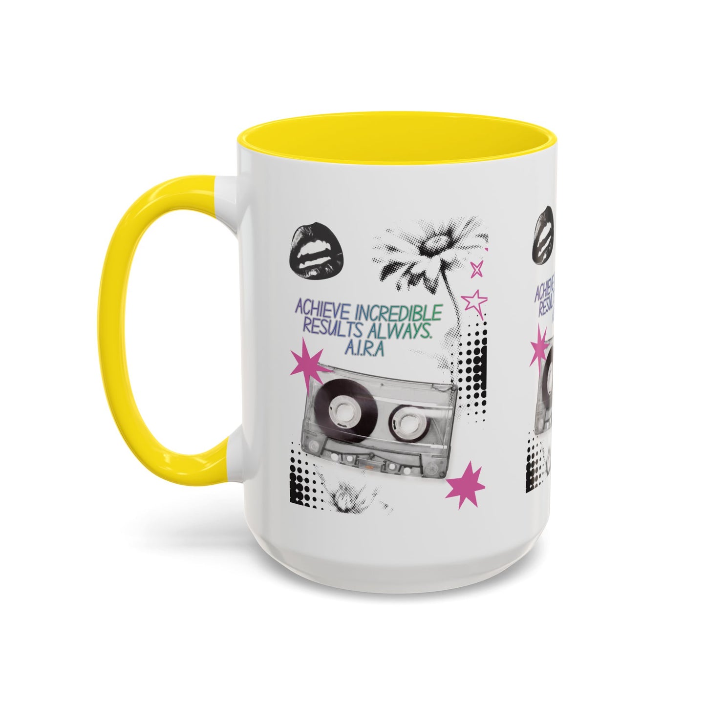 Personalized Cassette Vibes Accent Coffee Mug