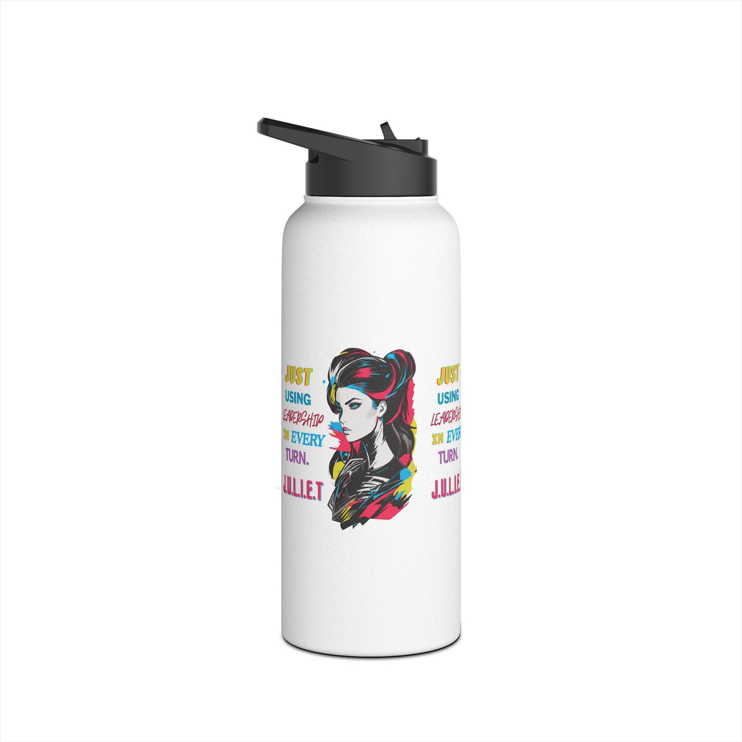 Personalized Initial Quote Vintage Girl Stainless Steel Water Bottle