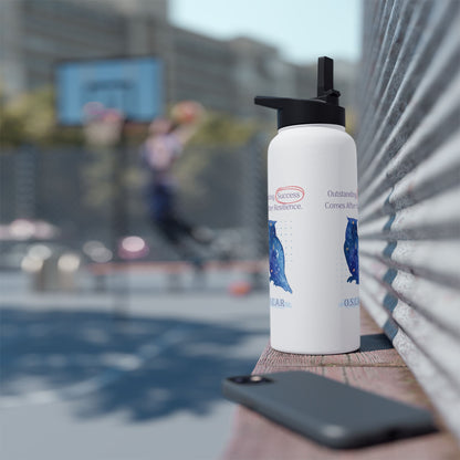 Personalized Initial Quote Owl Galaxy Stainless Steel Water Bottle