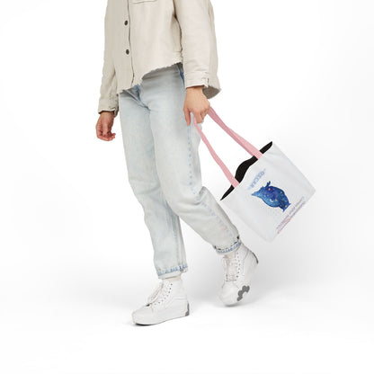 Personalized Initial Quote Owl Galaxy Canvas Tote Custom Name