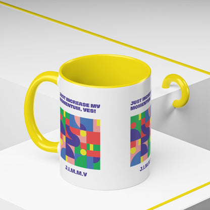 Personalized Initial Colorful Momentum Accent Coffee Mug