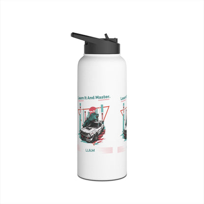 Personalized Initial Quote Dinosaur Car Stainless Steel Water Bottle