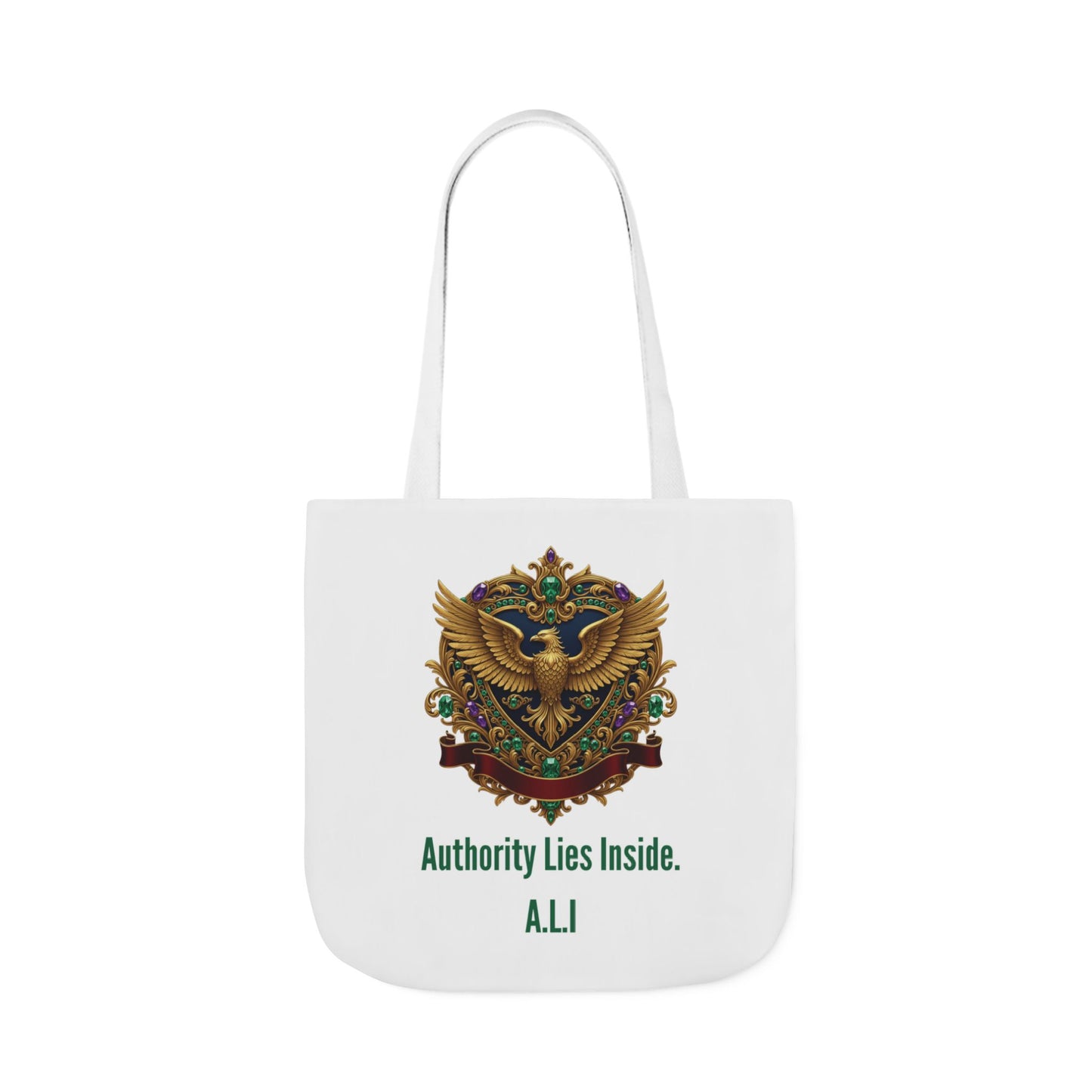 Personalized Initial Quote Eagle Wings Canvas Tote Custom Name