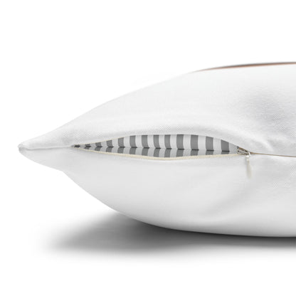 Personalized Initial Quote Coffee and Sunglasses — Custom Sayings on Square Poly Canvas Pillowcase