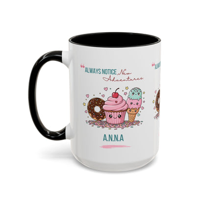 Personalized Initial Sweet Treat Accent Coffee Mug