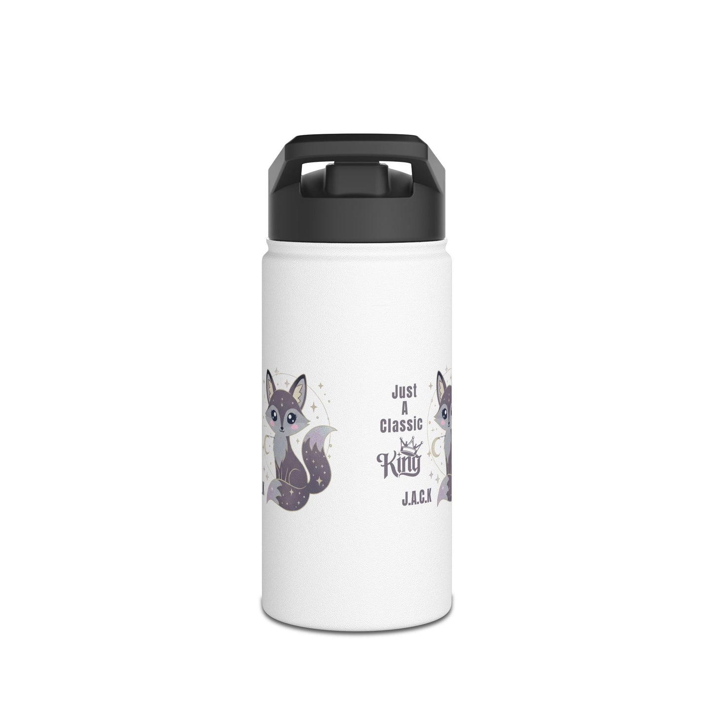 Personalized Initial Quote Fox King Stainless Steel Water Bottle