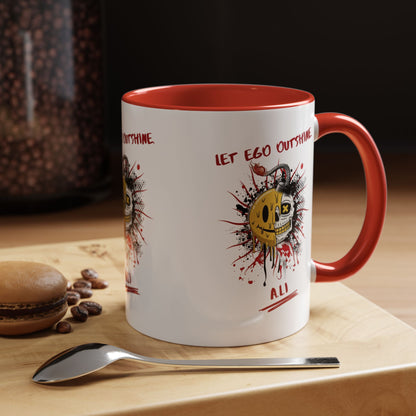 Personalized Split Smile Skull Accent Coffee Mug