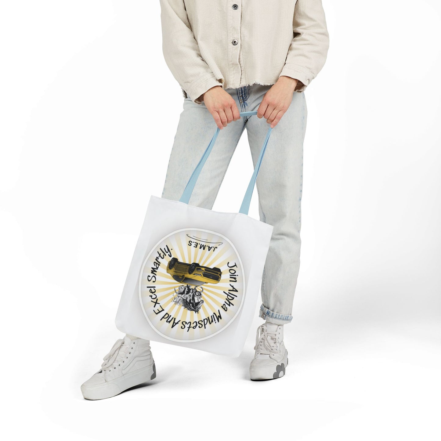 Personalized Initial Quote Horse Car Canvas Tote Custom Name