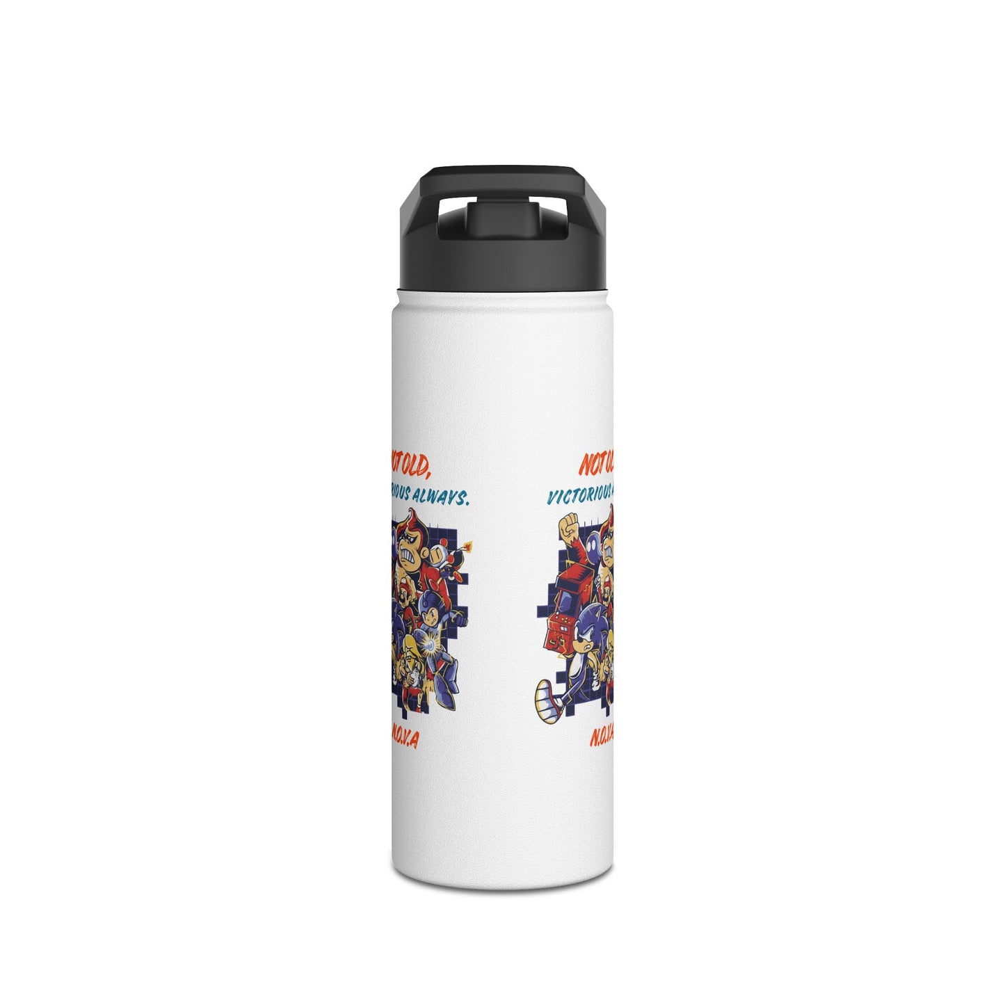Personalized Initial Quote Cartoon Stainless Steel Water Bottle