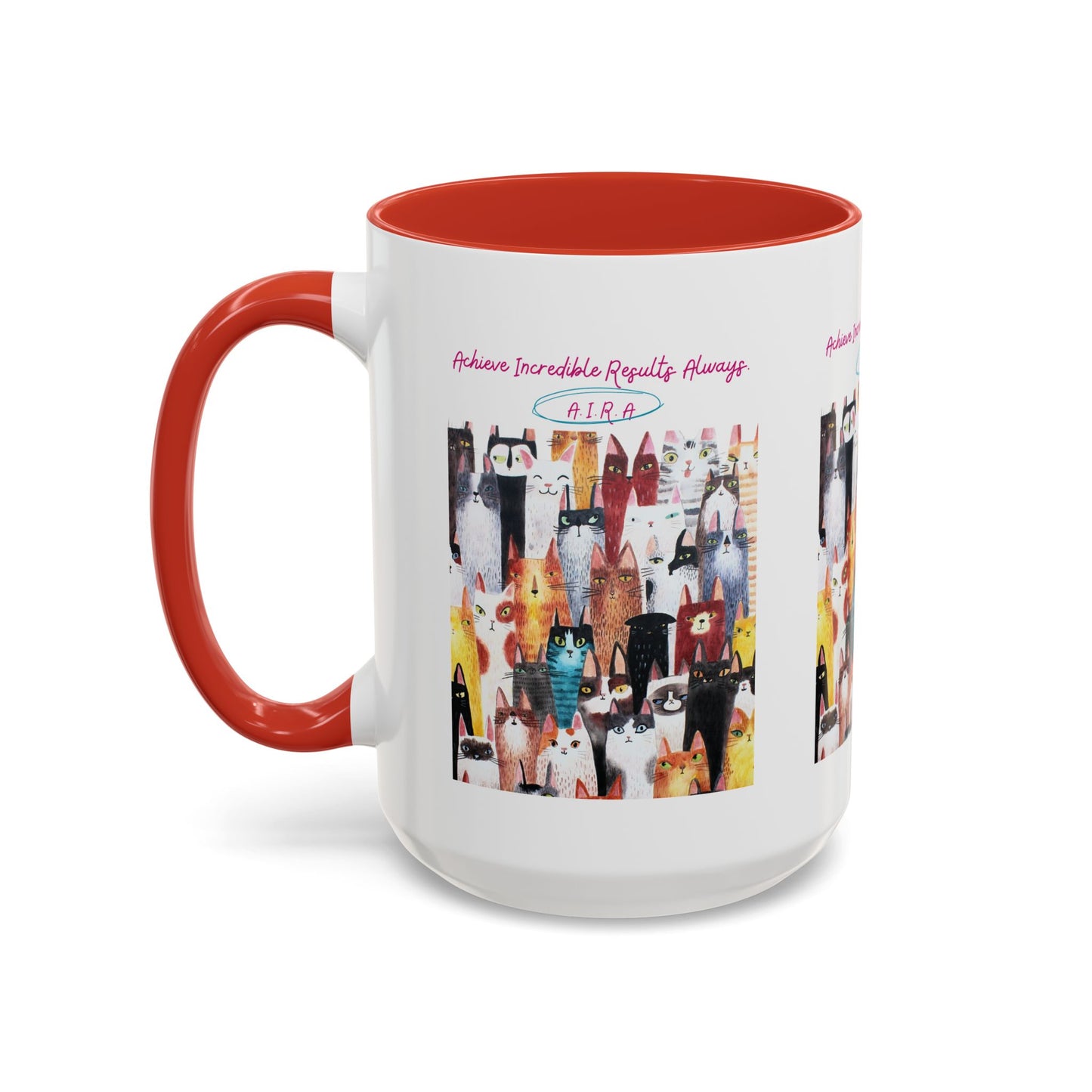Personalized Initial Cat Collage Accent Coffee Mug