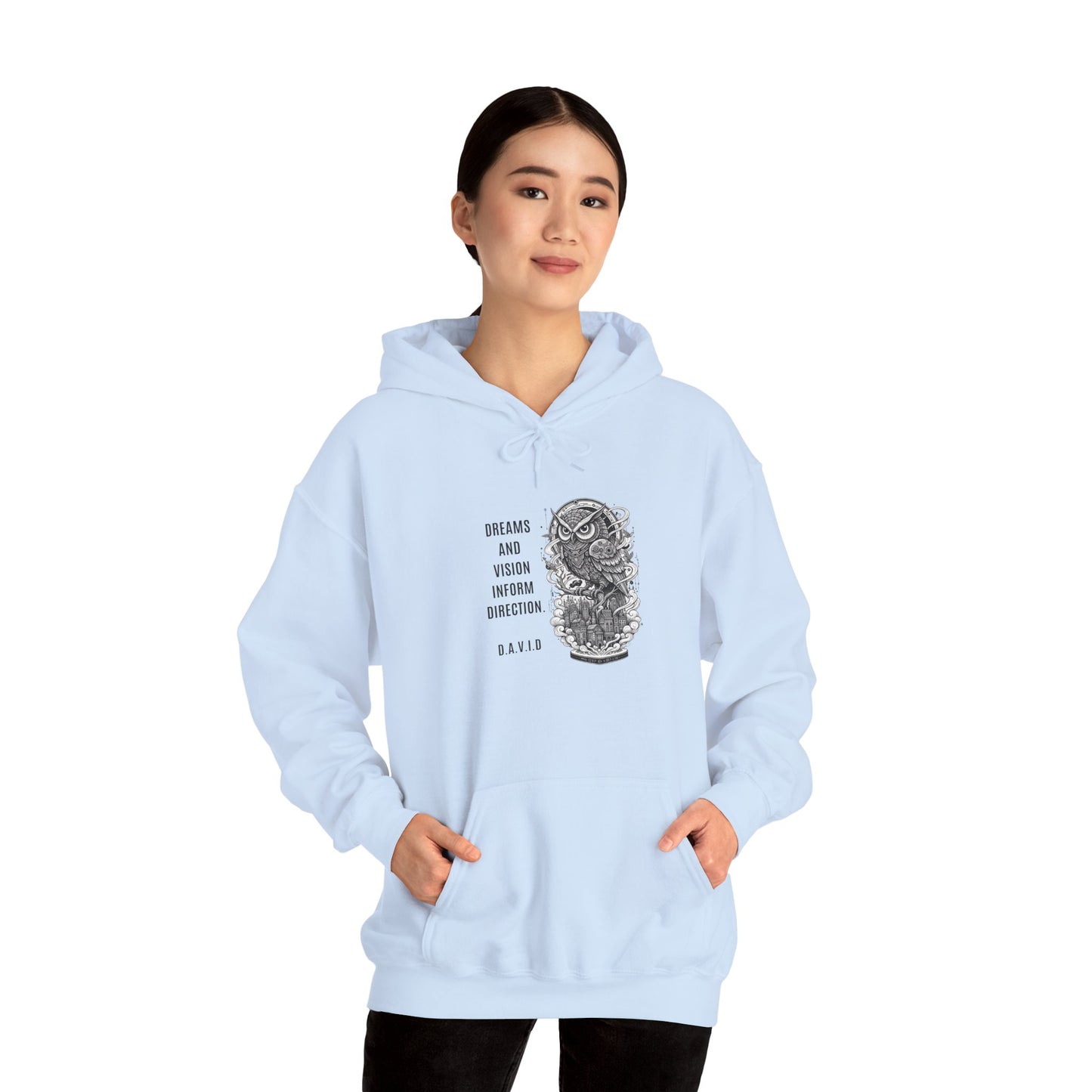 Personalized Owl Vision Graphic Hooded Sweatshirt