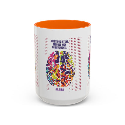 Personalized Initial Brain Accent Coffee Mug