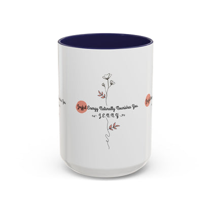 Personalized Initial Floral Minimalist Accent Coffee Mug