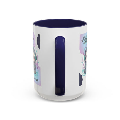 Personalized Initial Sloth Gamer Accent Coffee Mug